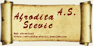 Afrodita Stević vizit kartica